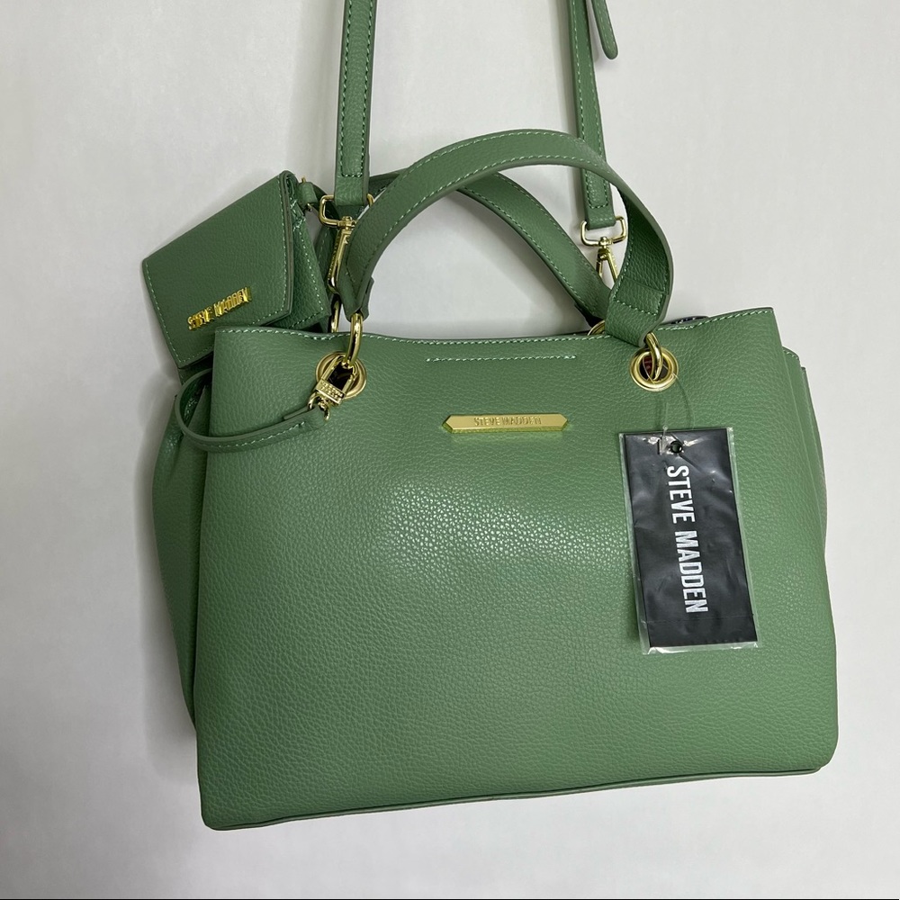 Steve Madden Bag Multifunctional Basil Monarch Handbag Removeable Straps New